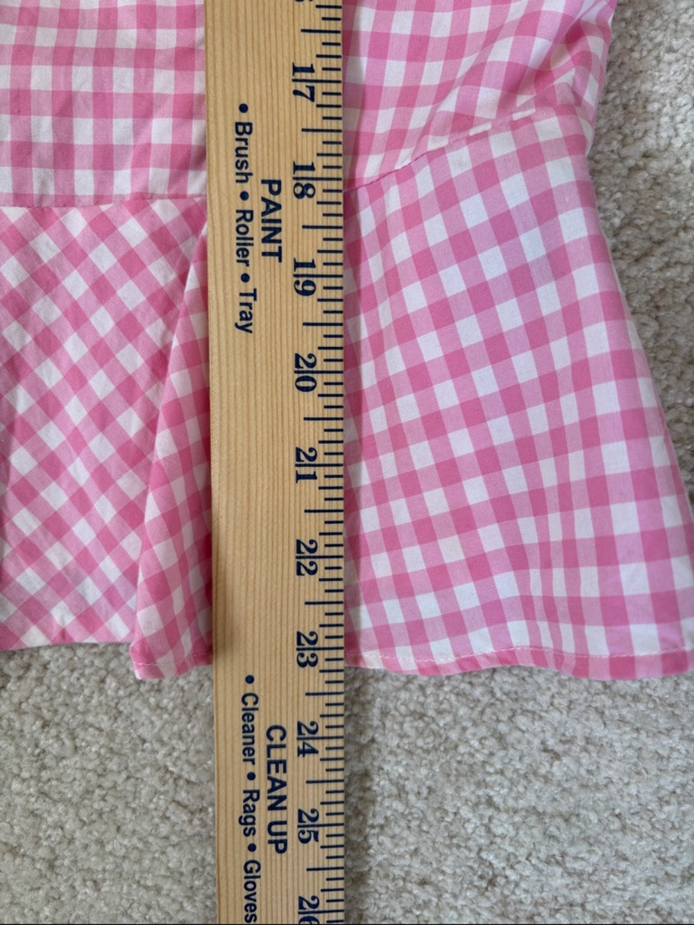 Vintage Ralph Lauren Peplum Gingham Check Pink White Preppy Cottage Top Womens 6 - Picture 9 of 12